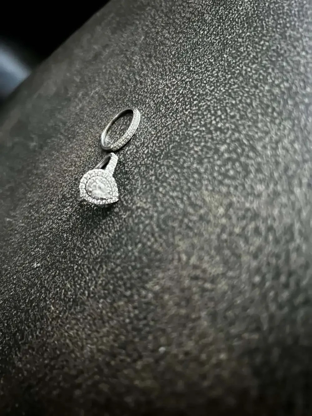 Neil Lane Diamond Pear-Shaped Halo Engagement Ring and Band Set  14K White Gold